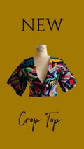 Deep V neck Otomi corset top Hand embroidered by #Otomi women. Crop top Bell Sleeve - Otomi blouse Multicolor PLAYA BALANDRA BLACK