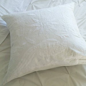 Big beautiful Otomi pillow shams White  - handembroidery - Otomi pillow cases