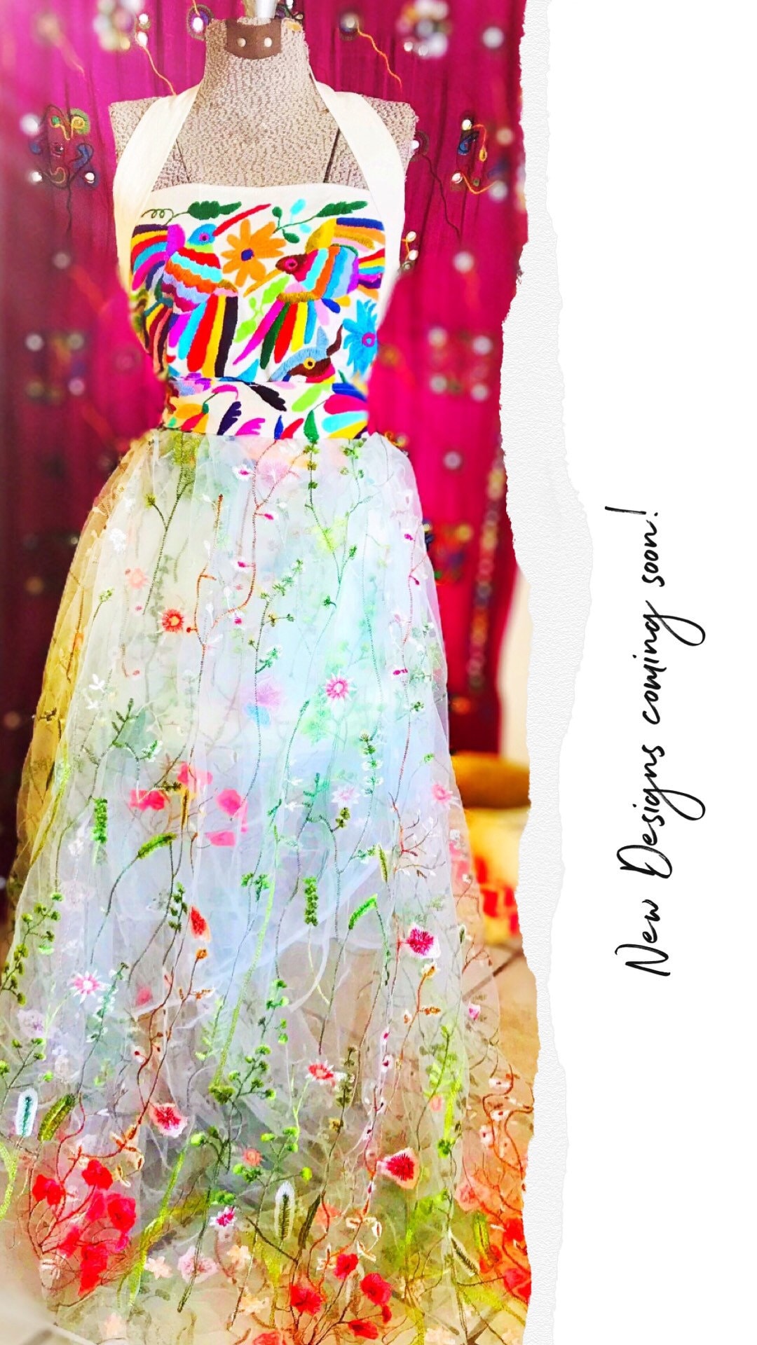 Collette Dress - Emerald Vine Embroidery main image 0