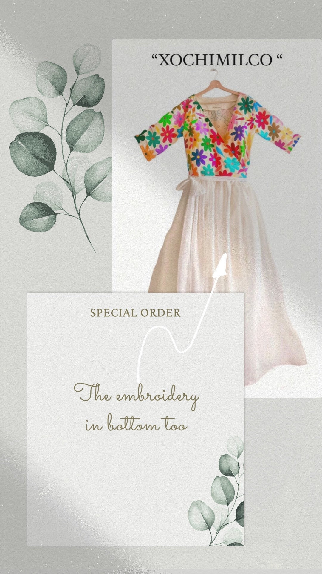 XOCHIMILCO IN BLOSSOM Wedding Dress Otomi Wedding Dress Etsy