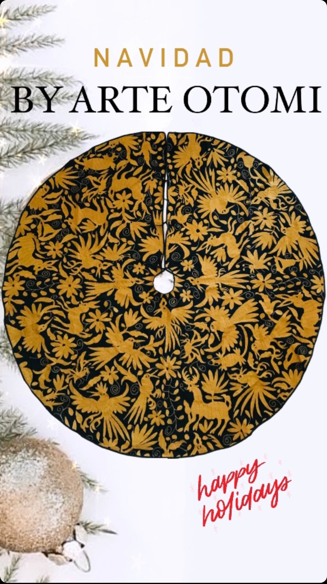 Black And Gold Tree Skirt 