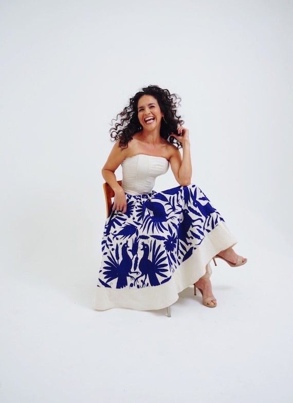 NUEVO VALLARTA - Blue Otomi Dress - Rehersal Diner Dress - Wedding Dress - Otomi Cobalt Blue - Royal Blue Otomi - Etsy NUEVO VALLARTA - Blue Otomi Dress - Rehersal Diner Dress - Wedding Dress - Otomi Cobalt Blue - Royal Blue Otomi - Etsy