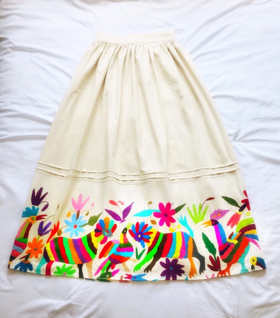 Embroidered skirt clearance etsy
