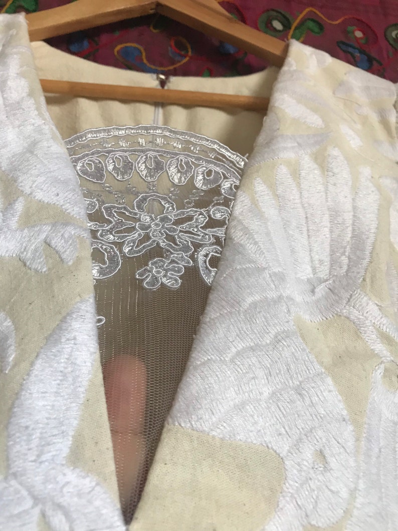 Otomi Wedding dress white embroidery Custom made image 6