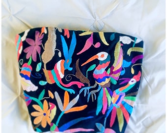 Otomi corset top Hand embroidered by #Otomi women. Crop top embroidery - Otomi blouse  - Mexican cropped top