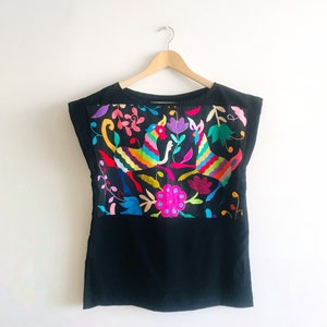 SOMOS DIFERENTES (We are different) Otomi Blouse Hand embroidered by #Otomi women. Now Black and multicolor. Otomi blouse Plus sizes