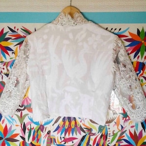 Bolero coat - Bolero Jacket - cropped blazer - white multicolor