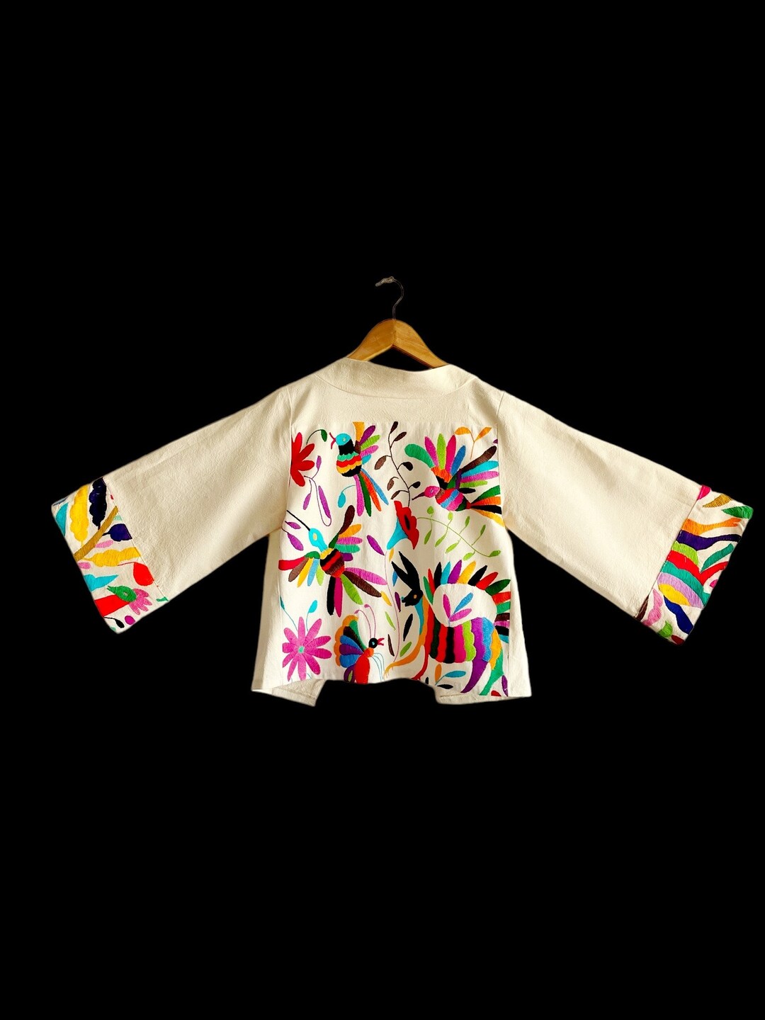 Hayama Indigo Embroidered Sweat Bolero