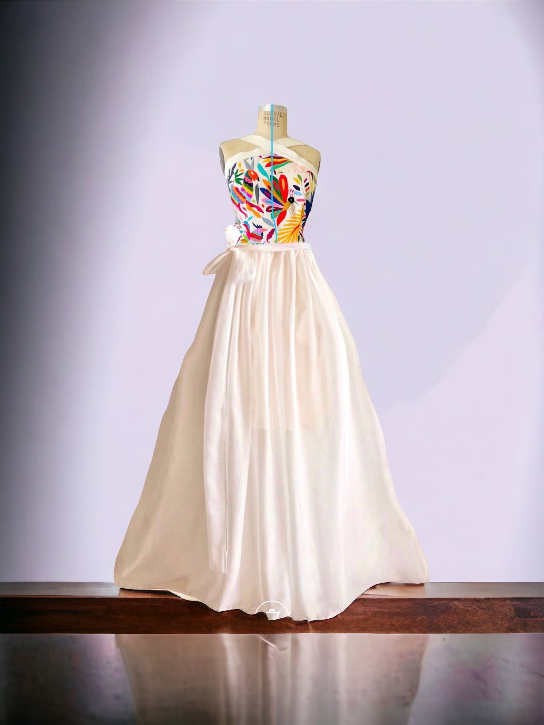 Impresionantemente Vestido blanco Novia Otomi Blanco con bordado multicolor a mano 100 algodon. Perfecto para boda mexicana en la playa Etsy Mexico