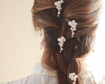 Pearl Hair Pins - Wedding Updo - Boho Bride - Ethically Made - Bride to Be - Wedding Style Bobby Pin - Braid