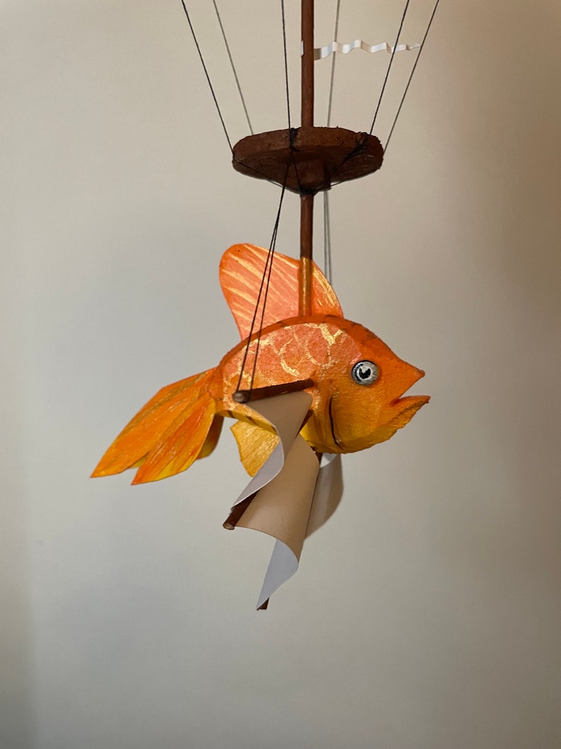 Flying gold fish hanging ornament image 9