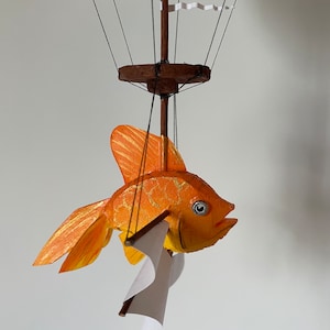 Flying gold fish hanging ornament image 2