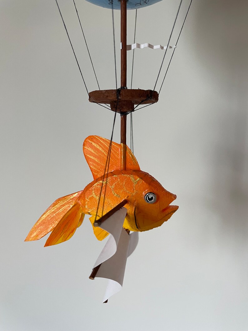 Flying gold fish hanging ornament image 2