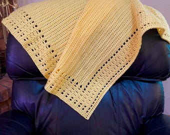 Patrón de manta para cochecito de bebé a crochet (PDF)
