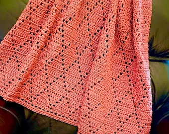 Easy Crochet Diamond Blanket Pattern