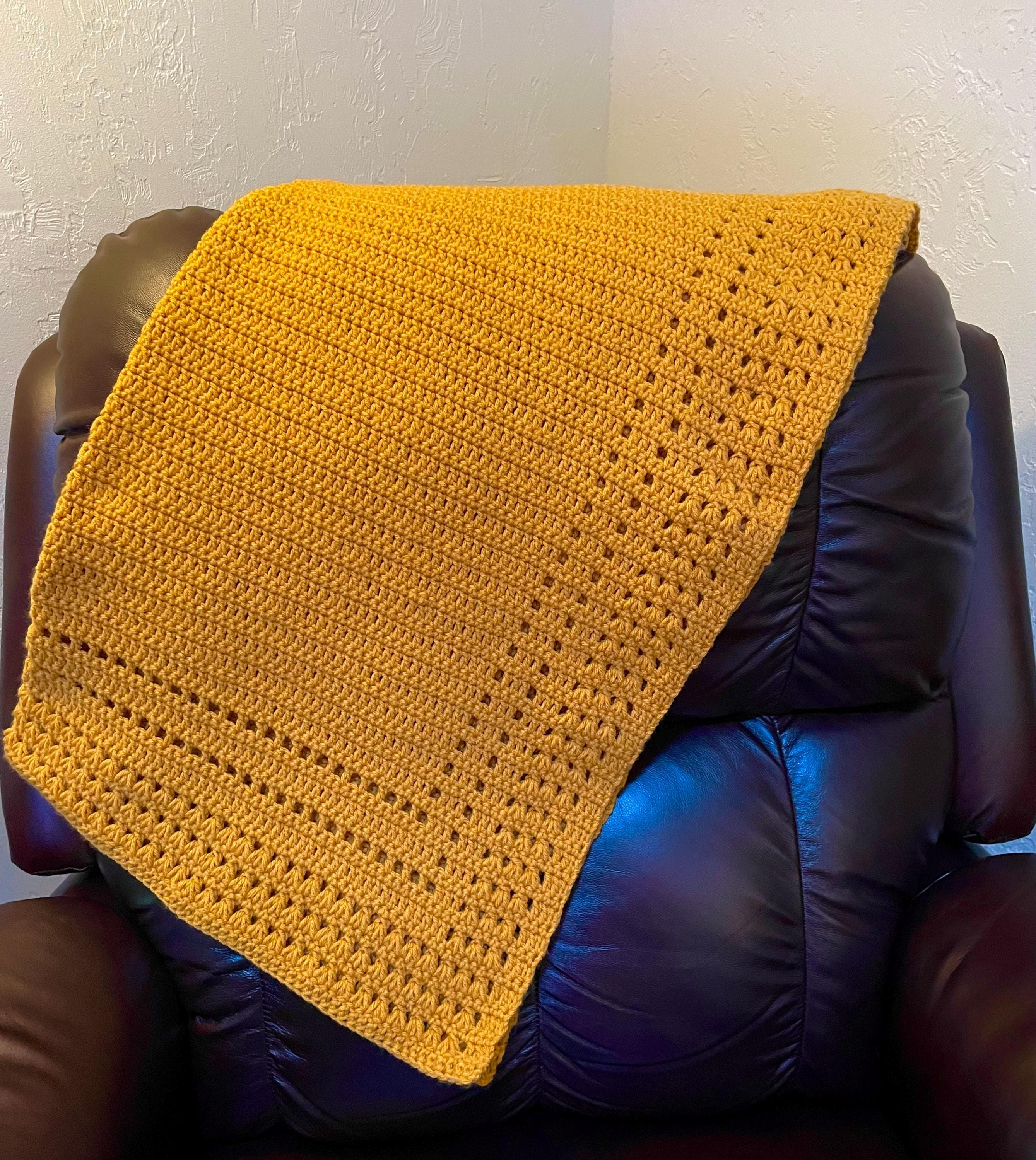 Crochet Blanket Pattern: Textured Design With Built-in Border (PDF ...