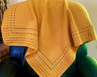 Lovely Crochet Blanket PATTERN with Built-in Border!