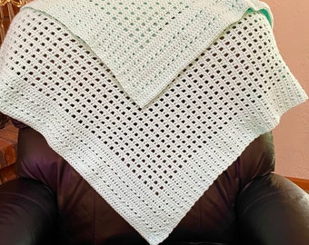 CROCHET PATTERN Beautiful Blanket with Built in Border