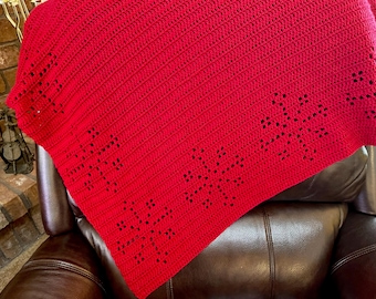 Crochet Snowflake Blanket PATTERN