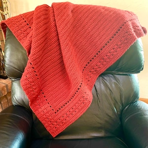 Atemberaubende Häkeldecke mit eingebauter Bordüre - Instant Download Pattern