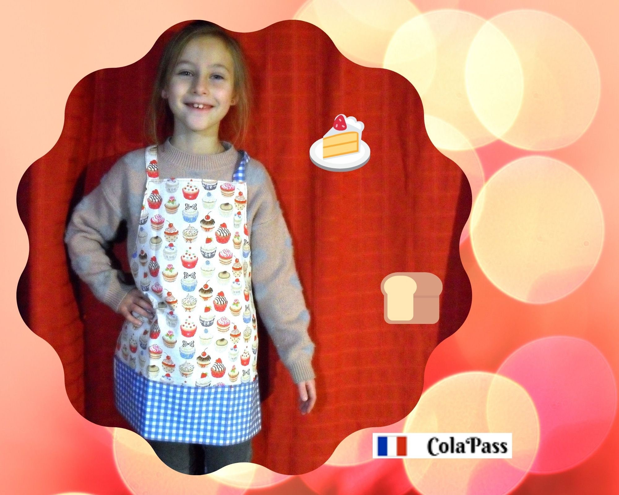 Tablier Enfant Imprimé Gâteau