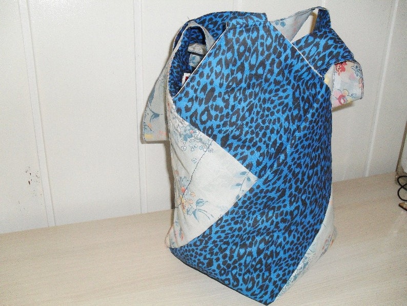 Bag bag oven all reversible two colors, ideal for beach, fleece, very practical image 5