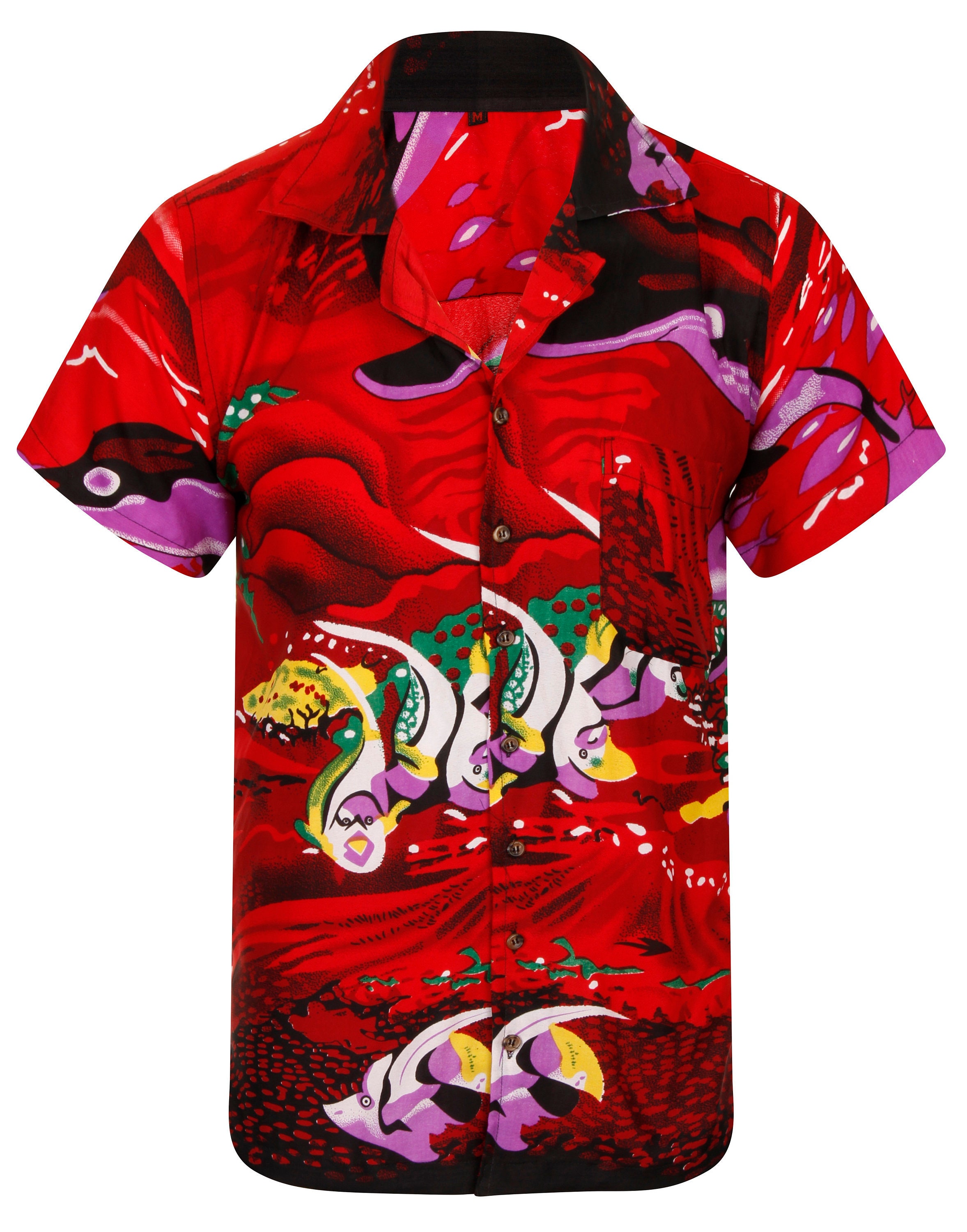 Sealife Shirt Hawaiian Shirt Fish Mens 