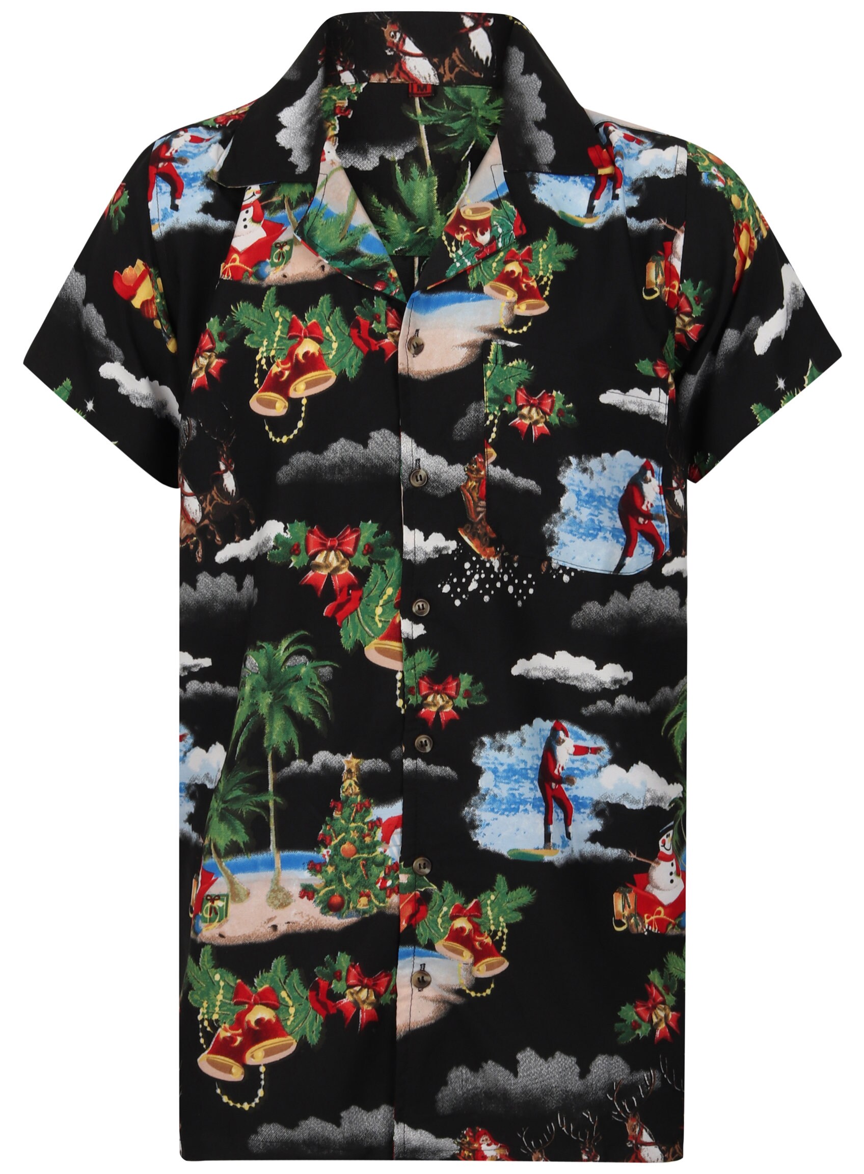 Christmas Hawaiian Shirt Mens Santa 