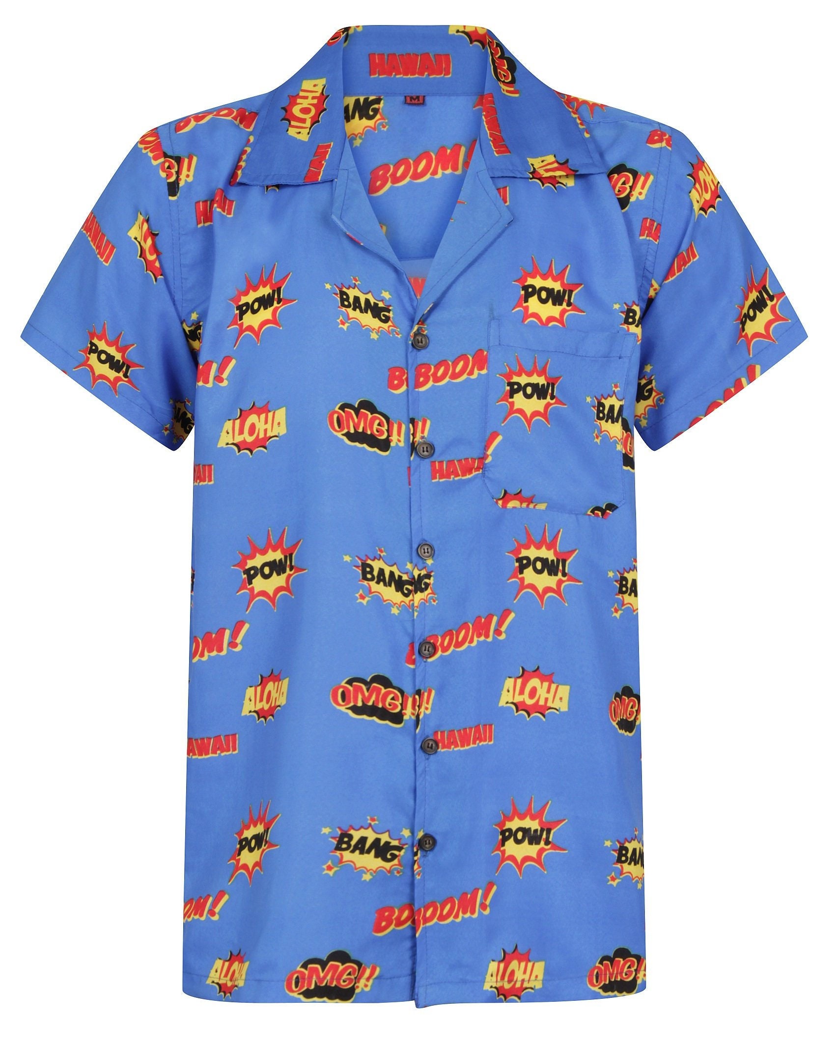 Hawaiian Shirt Comic Print Shirt Mens 