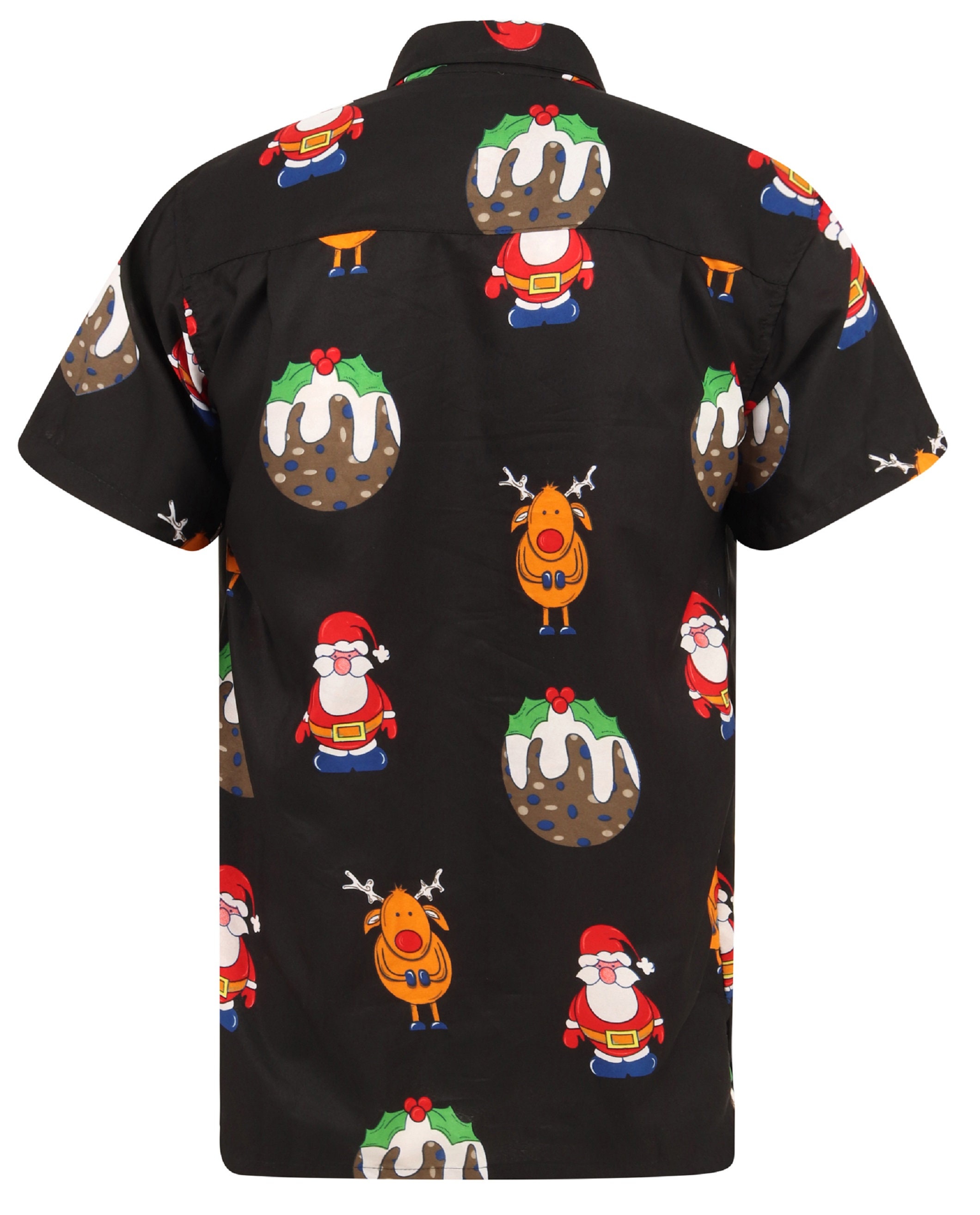 Christmas Shirt Short Sleeve Mens Santa Loud Surf Xmas Hat Party Slay