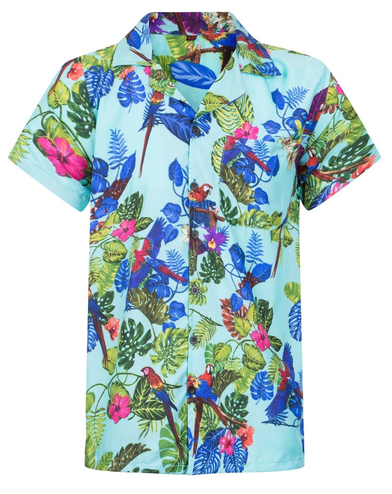 Parrot Shirt Hawaiian Shirt Toucan Mens Loud Aloha Holiday | Etsy UK