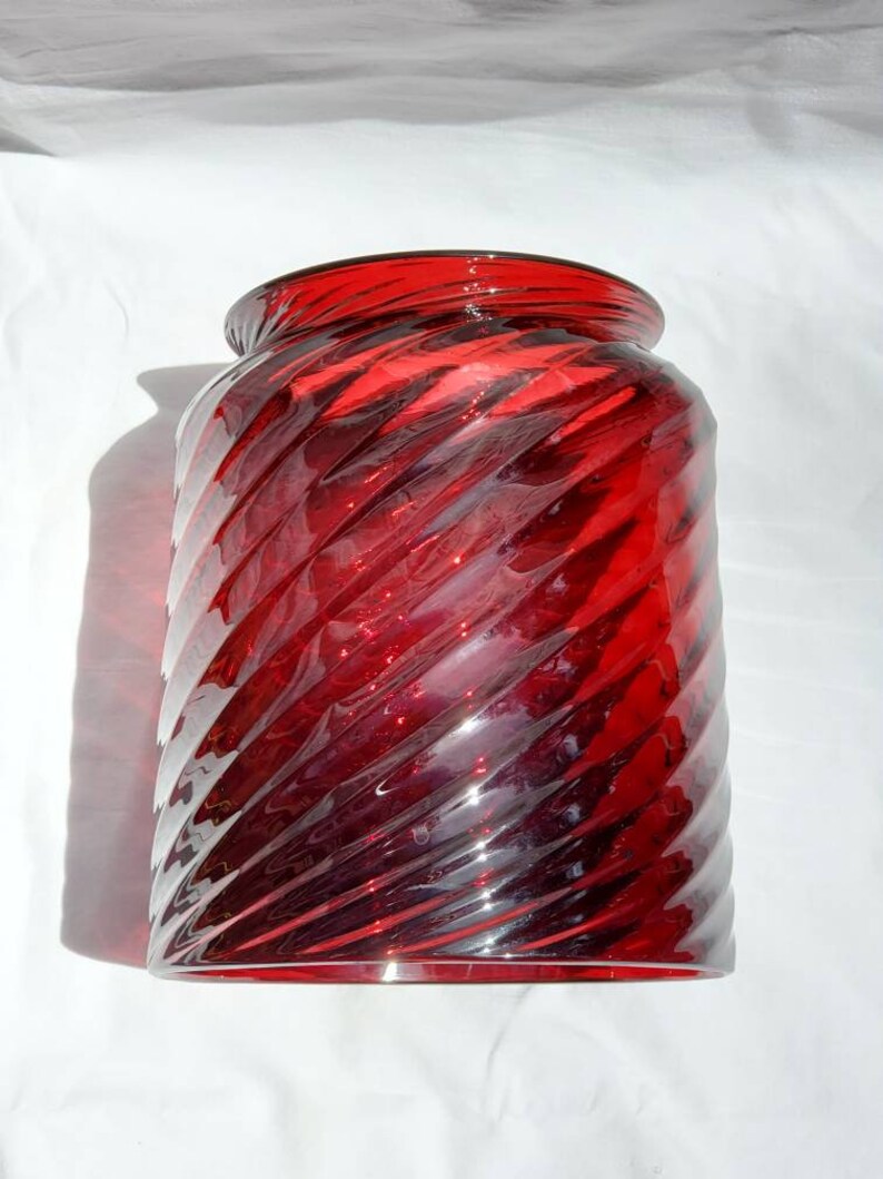 Antique Red Glass Lamp Chandelier Shade Etsy