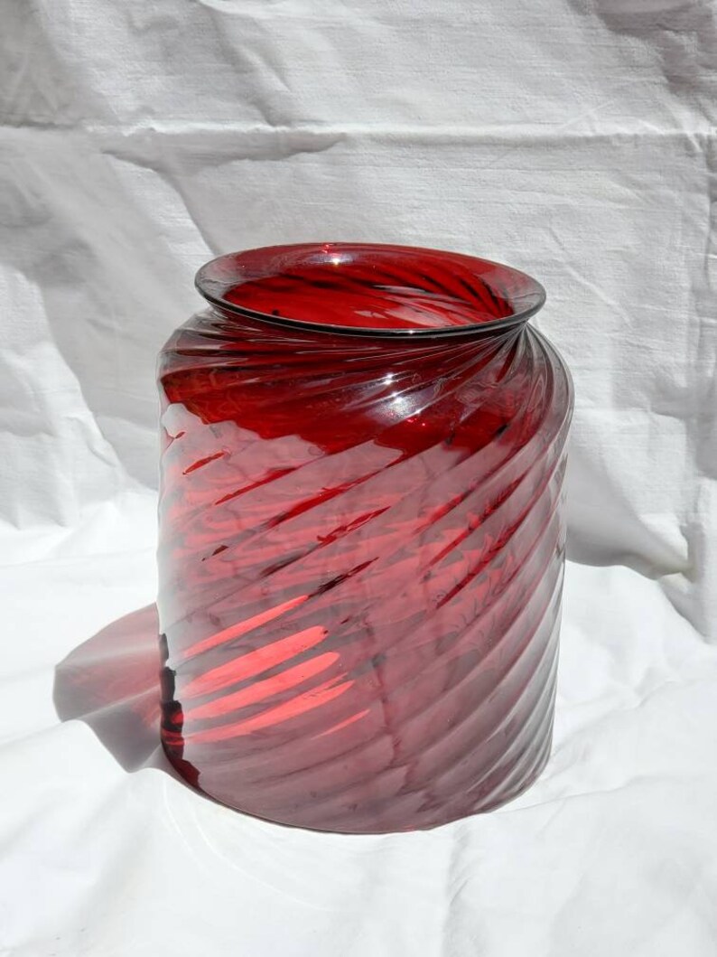 Antique Red Glass Lamp Chandelier Shade Etsy