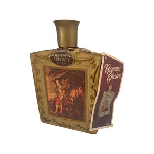 Beam&#39;s Choice Manet Charles I Bourbon Kentucky Whiskey Gold Decanter Collectible 1971 Vintage Empty