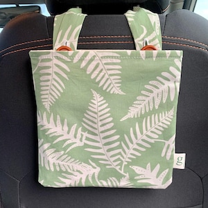 Fern Forest Car Trash Bag: Vinyl Lined, Earth-Friendly