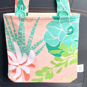 Succulent Garden: Car garbage bag, vinyl lined, earth-friendly.