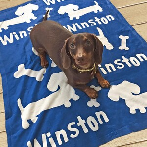 Dackel Decke Personalisierte Dackel Hund Geschenk | Viele Farboptionen