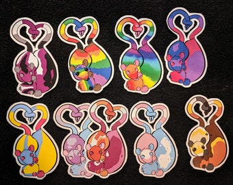 Ratties In Love LGBTQ Sticker