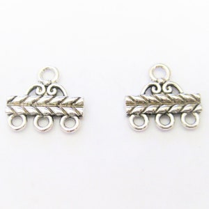 Jewelry Supplies ~  Silver Chandelier Earring  Pendant Small Supply Detangler -  Set 2 or 6   (Grp DD)
