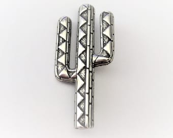 Vintage Jewelry ~  Masha Sterling Cactus Pin Brooch   Silver Vintage   (RB)