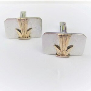 Vintage Accessories ~  Cuff Links  by Swank  Sterling Silver  Gold     (GP-1)