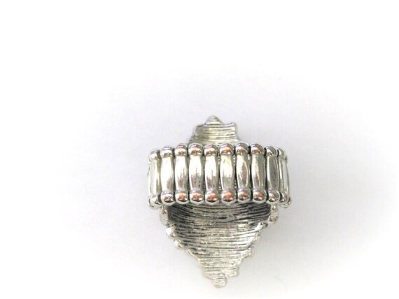 Vintage Jewelry ~  Ring Stretch Smoke Crystal  Gl… - image 7