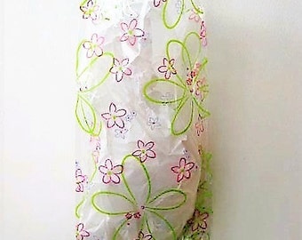 Cello Bags ~   Pink  Green  Flowers  Printed Bags  10 pcs   Poly  Cello   11.5" x 5"