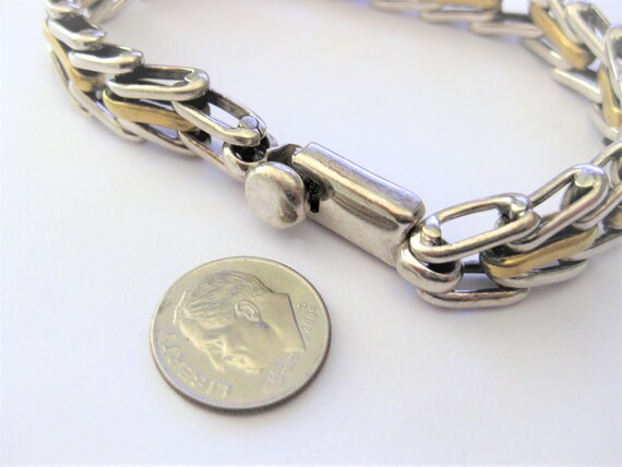 Vintage Jewelry - Sterling Silver Bracelet  Chevr… - image 5