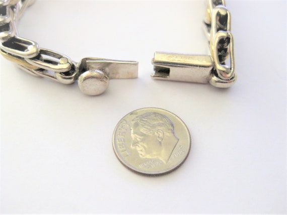 Vintage Jewelry - Sterling Silver Bracelet  Chevr… - image 6