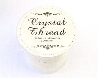 Jewelry Supplies ~   0.8mm  Clear Elastic Stretch Cording  String Thread    100 Meter Roll   (WBL)