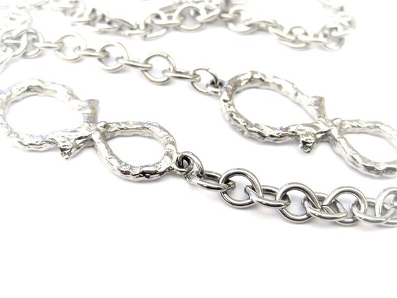 Vintage Jewelry ~  Emmons  Long Necklace  Silver-… - image 2