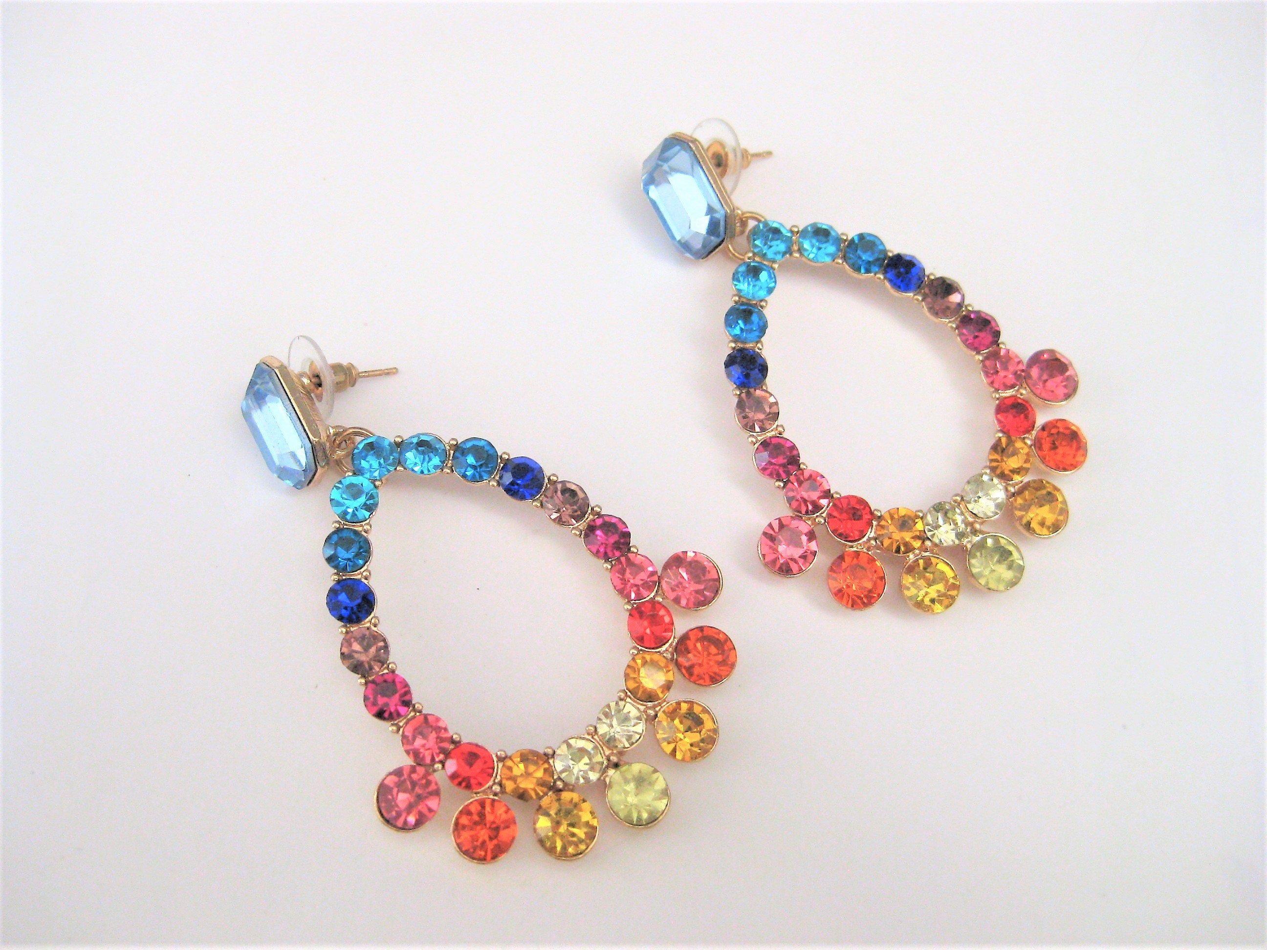 Large colourful earrings Clearance