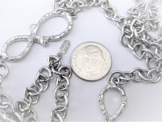 Vintage Jewelry ~  Emmons  Long Necklace  Silver-… - image 4