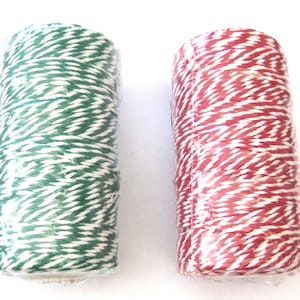 Craft Supplies ~  Baker&#39;s Twine Cotton  2-ply    Select Red   or  Green   Full Spool    JR-32